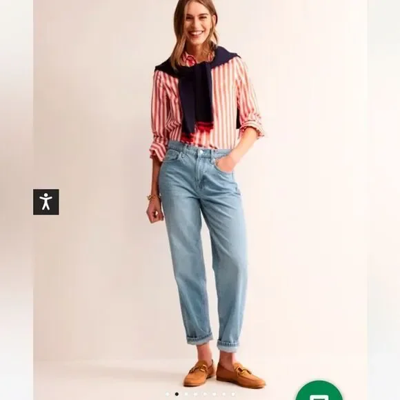 Boden Mid Rise Taper Jean size 30 light wash - Picture 7 of 9